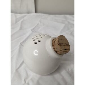 VINTAGE McCOY POTTERY SHAKER CORK JAR PARMESAN CHEESE POTPOURRI FRIDGE BAKING SO
